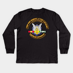 3rd Squadron, 17th Cavalry with SVC Ribbon Kids Long Sleeve T-Shirt